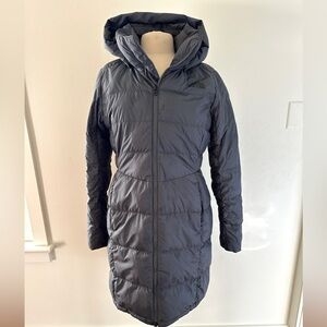 The North Face Women's Dark Gray Hooded Puffer Jacket